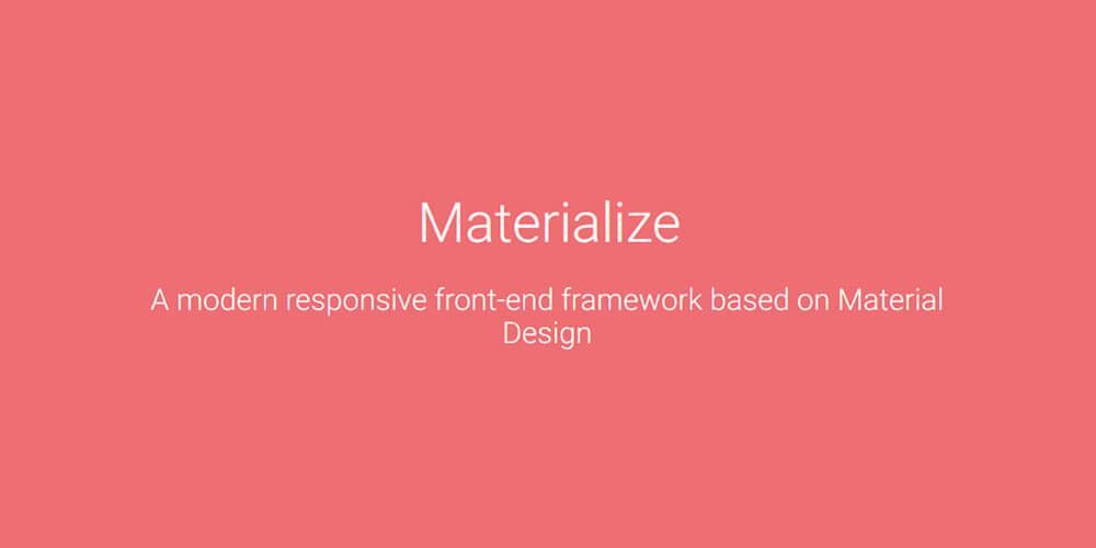 A modern responsive front-end framework based on material design