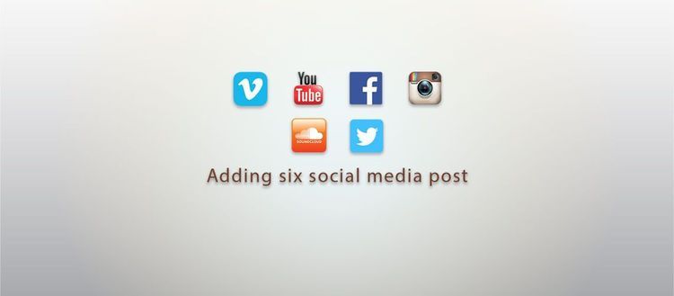 Adding 6 social media post